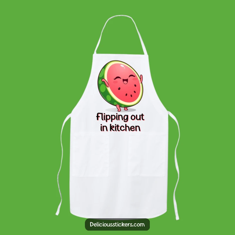 Funny Winking Watermelon Handstand Apron - Cook with Summer Cheer!