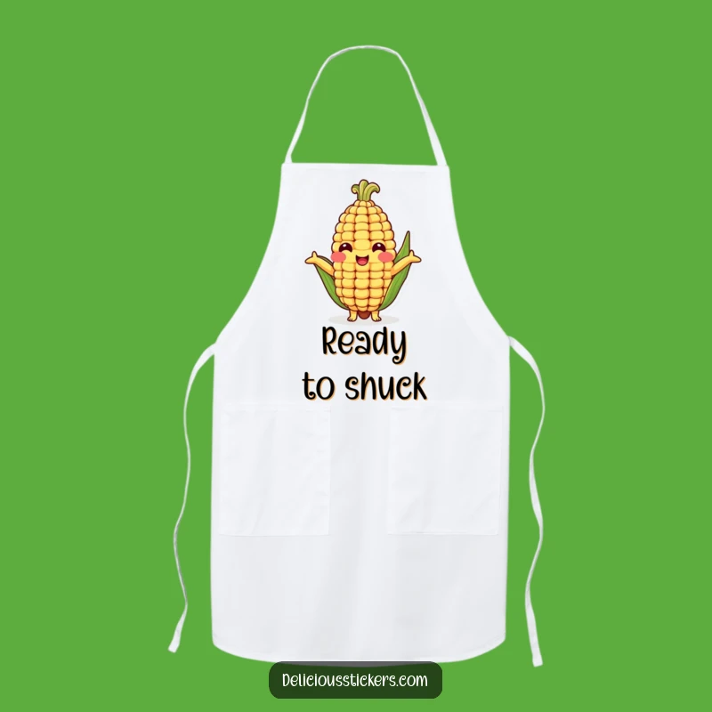 Funny Corn Cob Hug Apron - Cook Up Laughs with This Cheerful Veggie Character