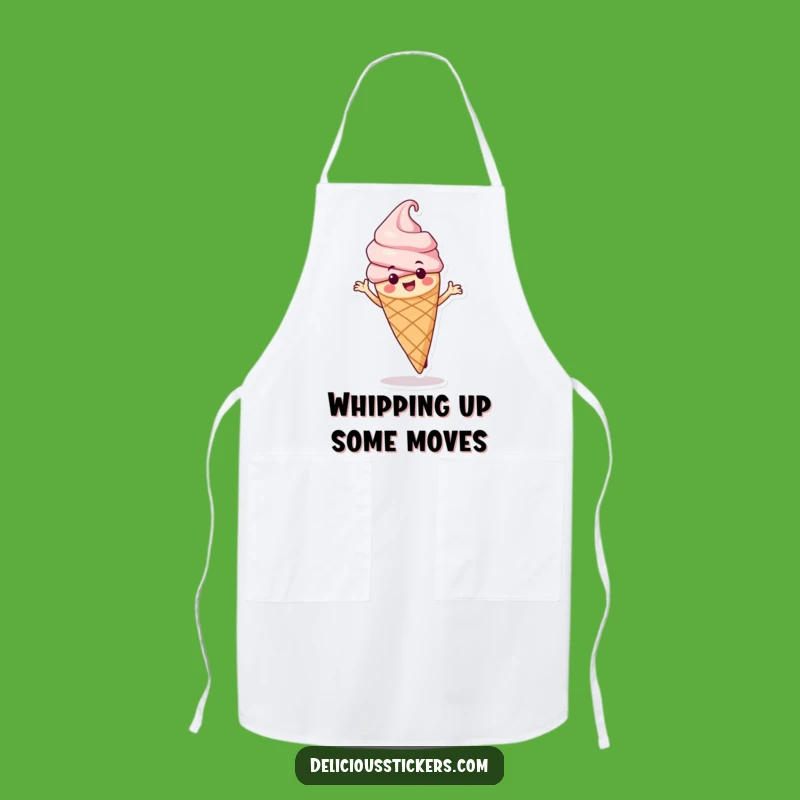 Funny Dancing Ice Cream Cone Apron: Cook Up Some Hilarious Fun in the Kitchen!