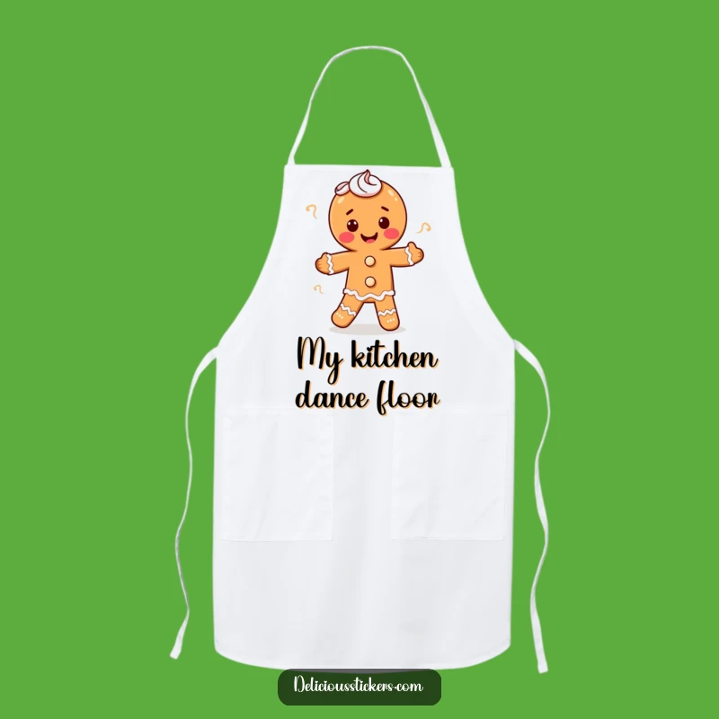 Funny Gingerbread Man Apron - Festive Jigging Baker Design for Kitchens