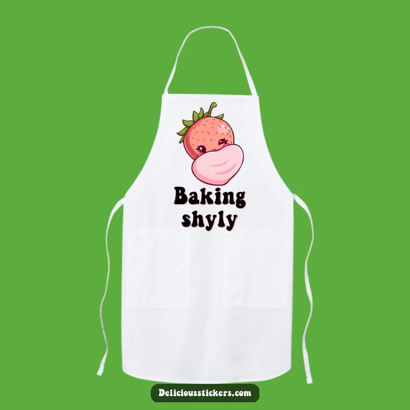 Funny Shy Strawberry Apron - Cute Kitchen Wear, Sweet Chef Gift