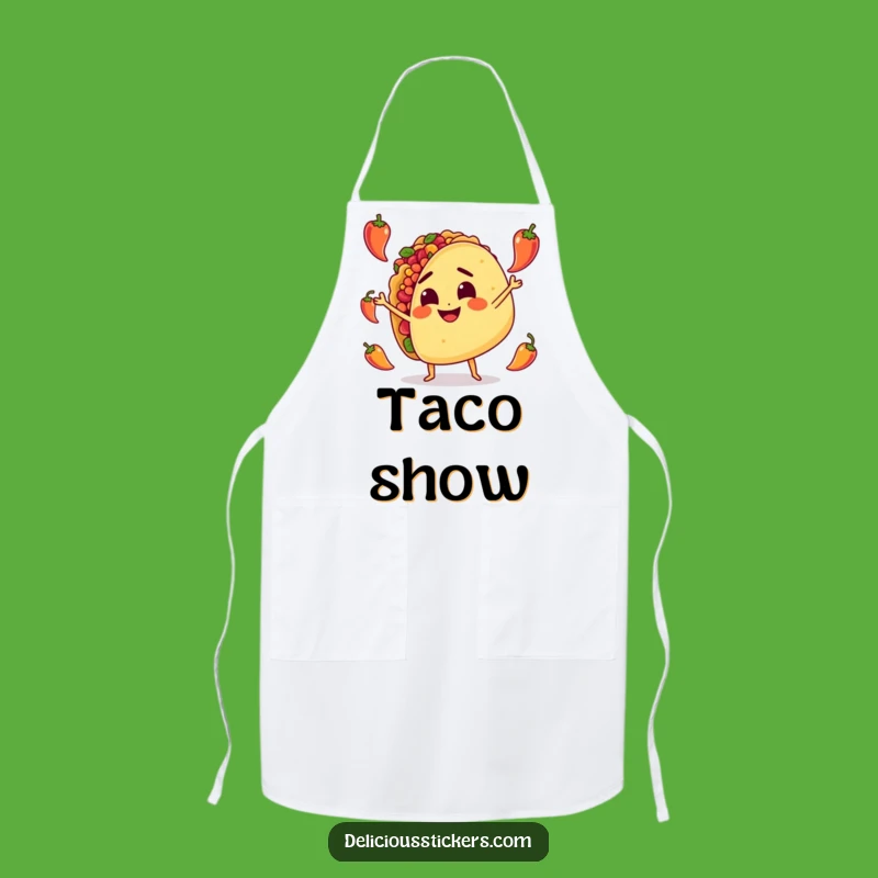 Funny Taco Juggling Apron: Practical Spicy Character, Humorous Kitchen Essential