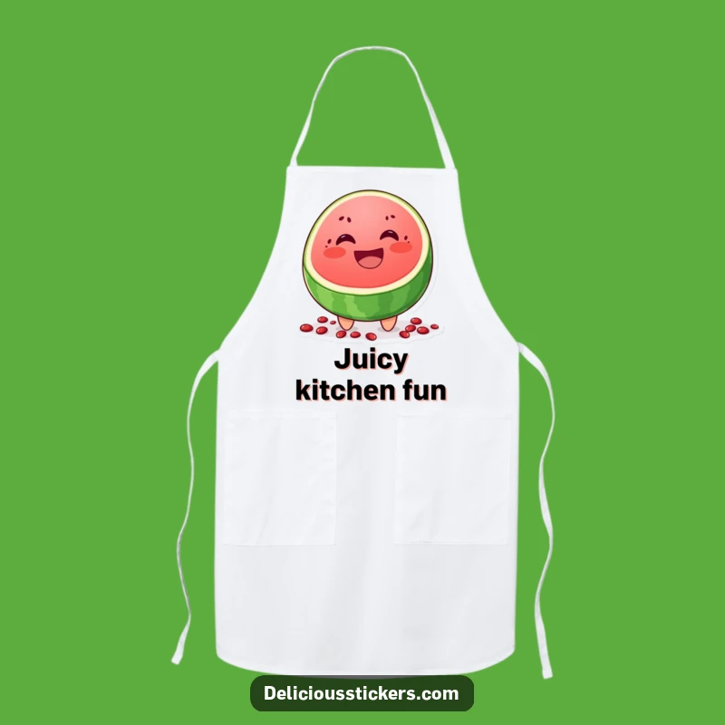 Funny Watermelon Grin Apron: Cook with Summer Fun & Flavor Gift
