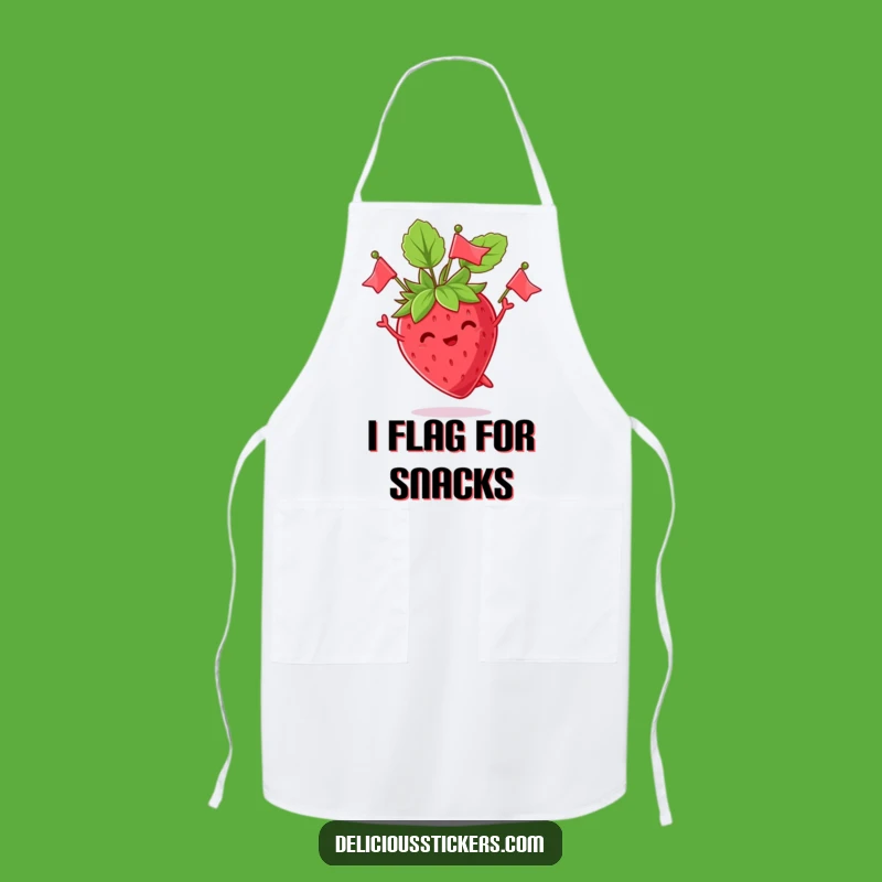 Funny Strawberry Juggling Leaves Apron - Hilarious Fruit Kitchen Apron for a Chef's Gift!