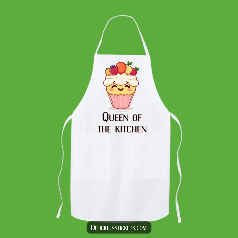 Funny Cupcake Crown Apron: Bake with Style and Hilarious Royal Flair