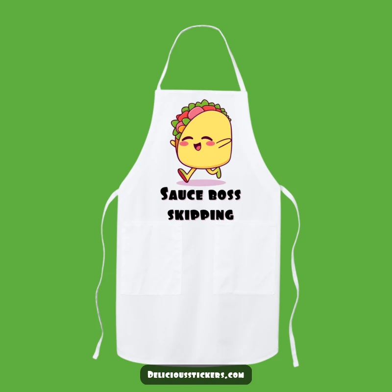 Funny Taco Skip Apron: Cook with Joy in this Hilarious Character Kitchenwear