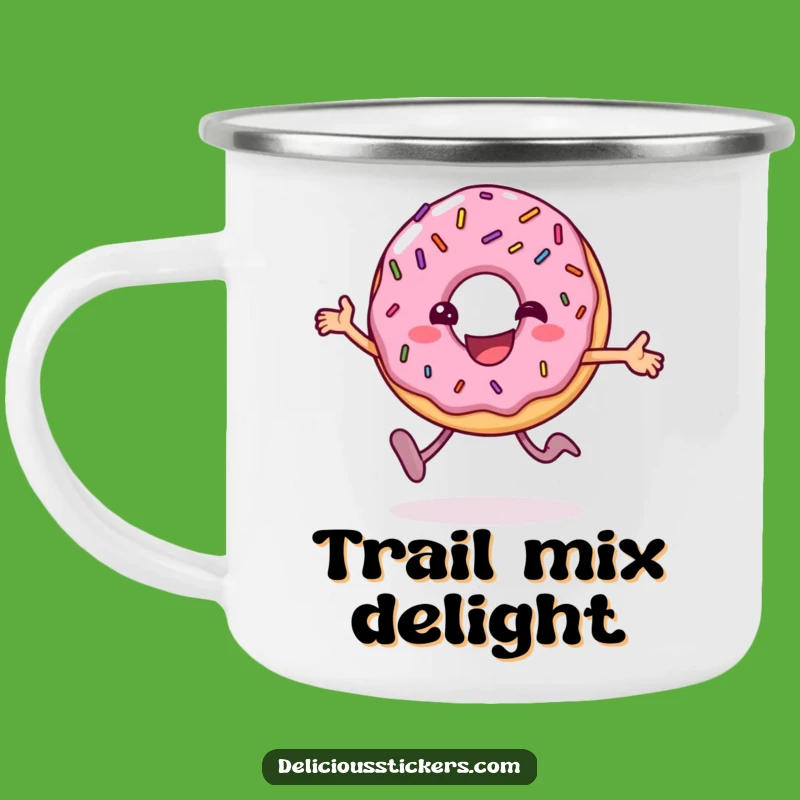 Funny Donut Hop Camping Mug: Enjoy Your Adventure with Hilarious Sweetness!