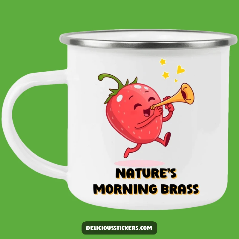 Funny Strawberry Camping Mug: Durable & Musical for Outdoor Adventures