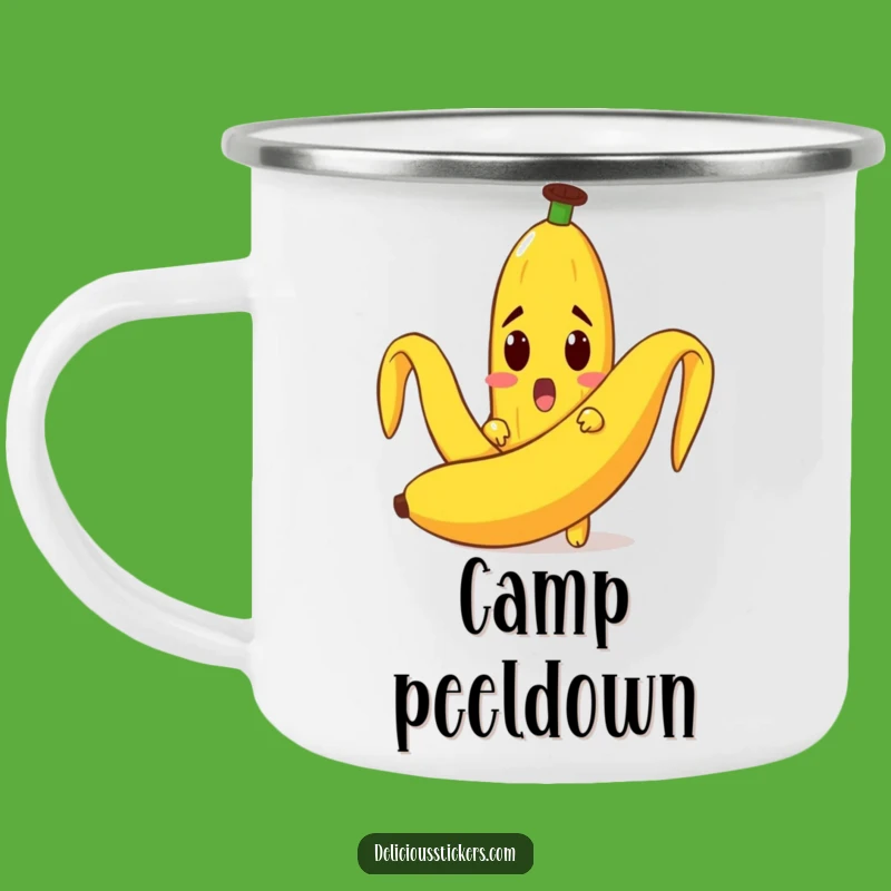 Funny Surprised Banana Camping Mug: Adventure & Unexpected Laughs Gift