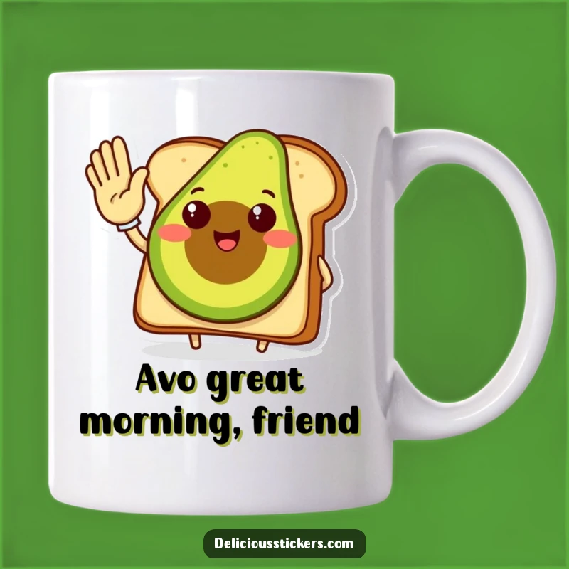 Funny Avocado Toast Mug: High Five Energy Donor, Positive Humorous Gift