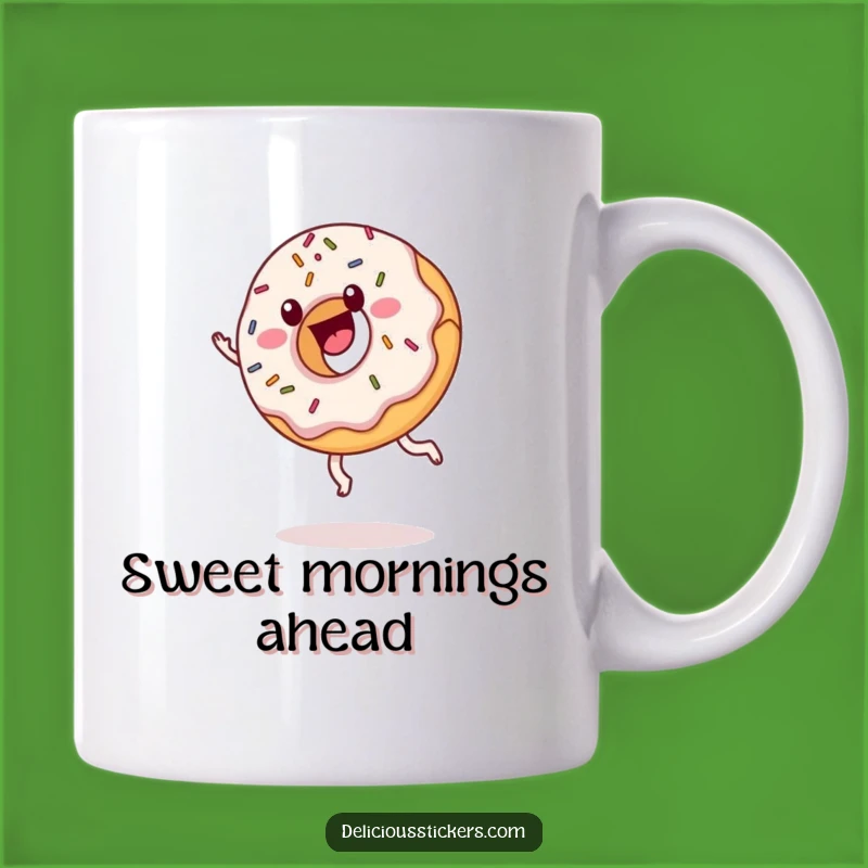 Funny Donut Cartwheel Mug: Hilarious Sprinkled Treat Gift for Sweet Lovers