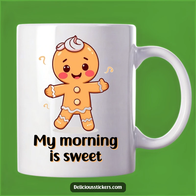 Funny Gingerbread Man Mug - Joyful Jigging Baker Gift for Holiday Lovers