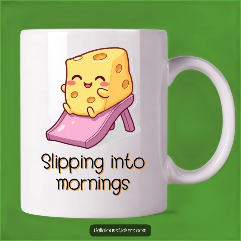 Funny Winking Cheese Mug - Hilarious Dairy Gift for a Cheesy Person