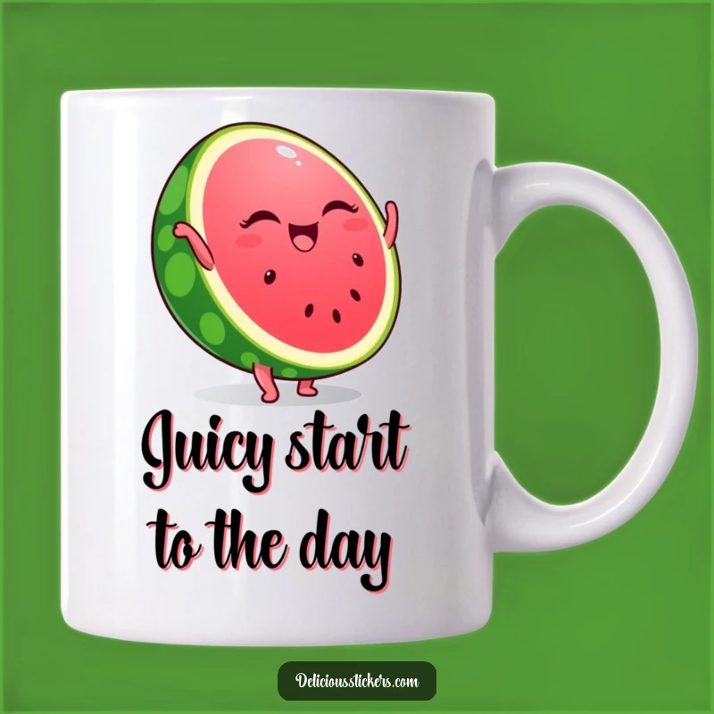 Funny Winking Watermelon Handstand Mug - Hilarious Summer Fruit Fan Gift!