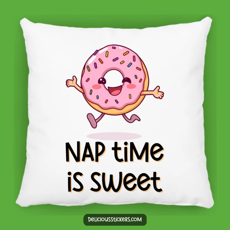Cozy Funny Donut Hop Pillow: Snuggle Up with This Hilarious Sweet Treat!