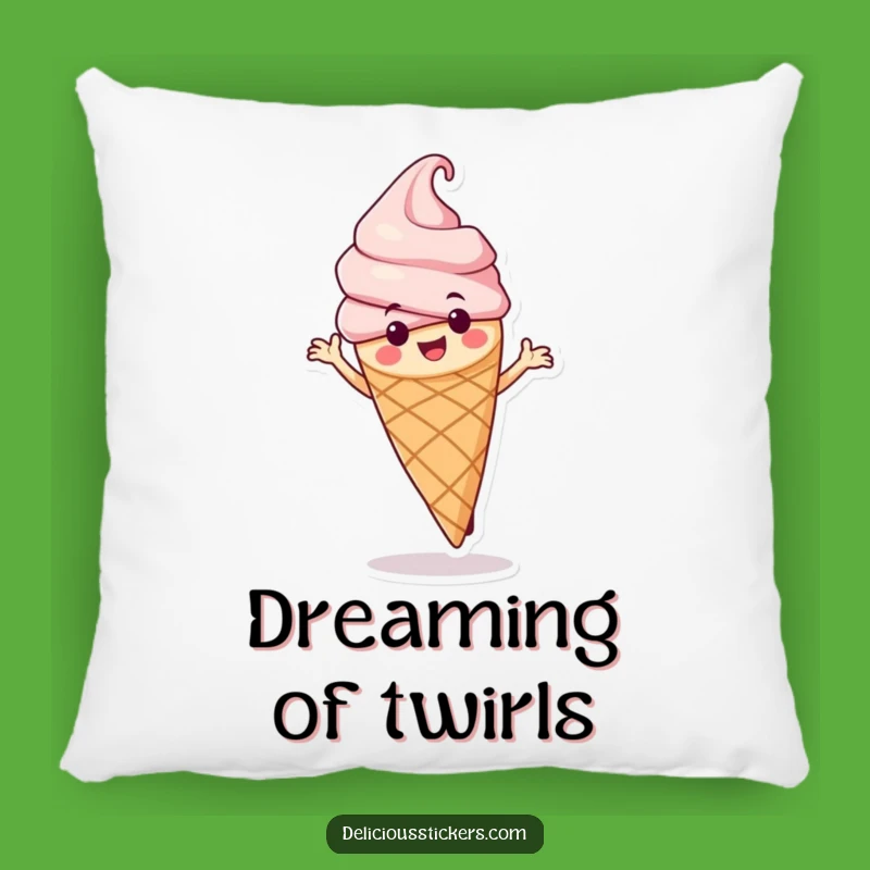 Cozy Funny Ice Cream Cone Pillow: Snuggle Up with This Hilarious Dessert Companion!