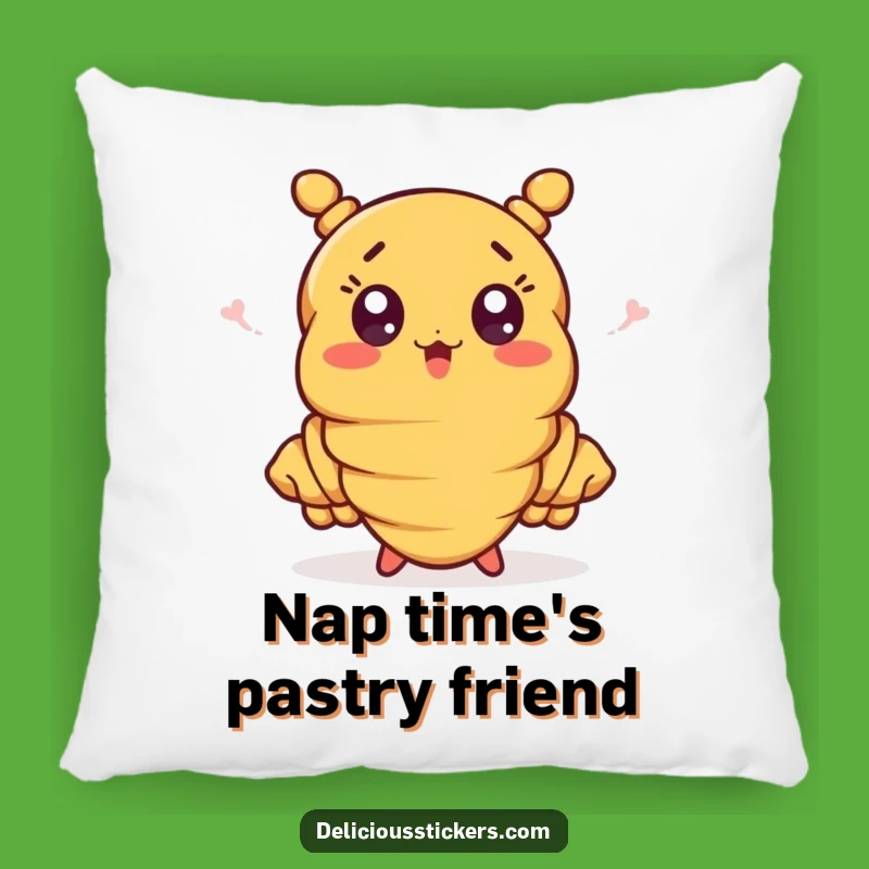 Funny Croissant Wave Pillow - Surprised Pastry with Waving Ends, Soft Funny Gift