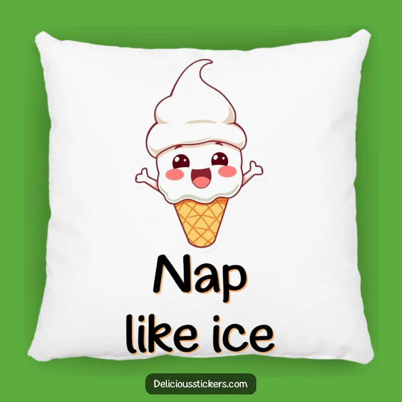 Funny Ice Cream Pillow: Cone Hat Comfort - Cozy Sweetness!