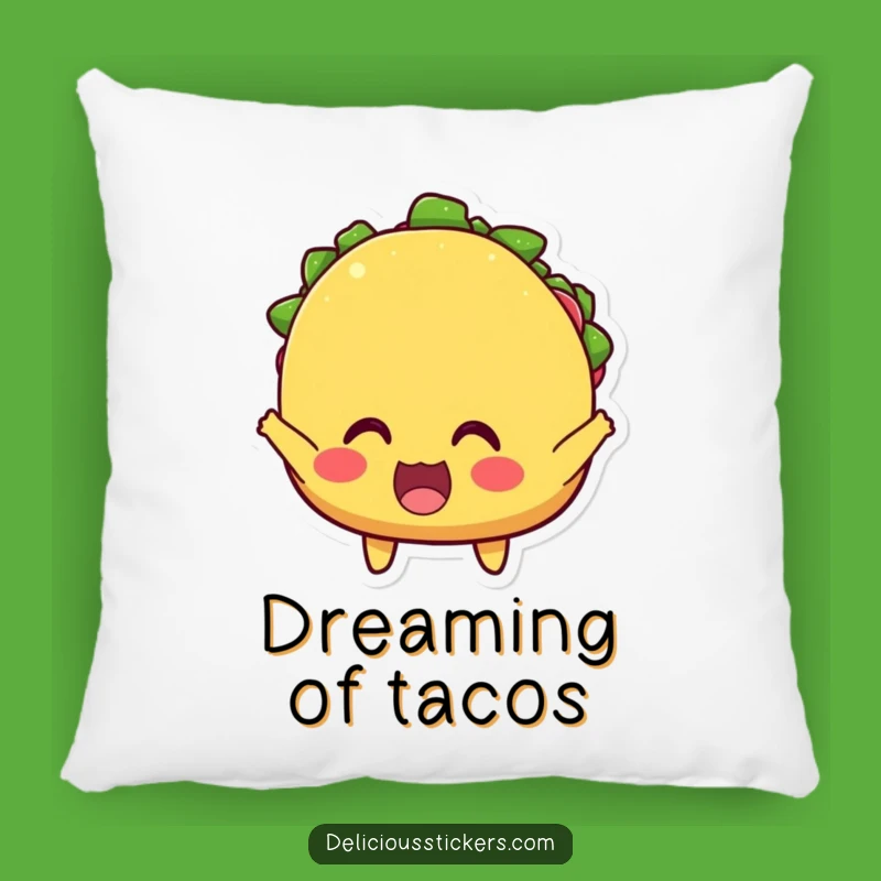Funny Taco Cheer Pillow - Soft and Hilarious Mexican Food Accent Pillow!