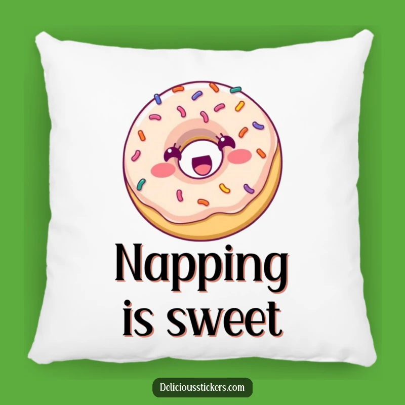 Funny Donut Bouncing Pillow: Soft Sprinkle Character, Cozy Humorous Accent