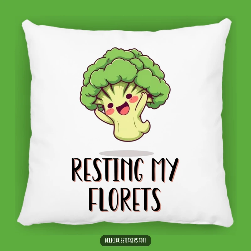 Funny Broccoli Somersault Pillow: Playful Floret Tumbles, Comfy Gift!
