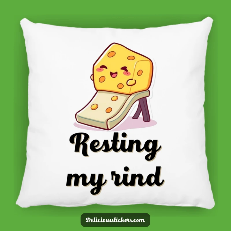 Cozy Funny Winking Cheese Pillow: Soft Cushion with a Sliding Slice