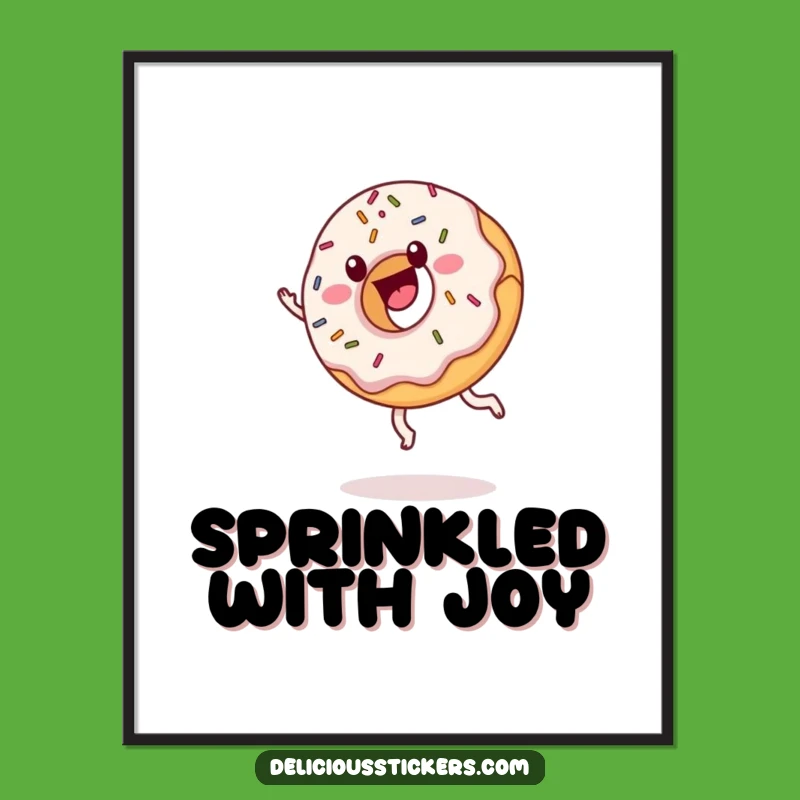 Funny Donut Cartwheel Digital Art: Instant Sweetness for Your Walls
