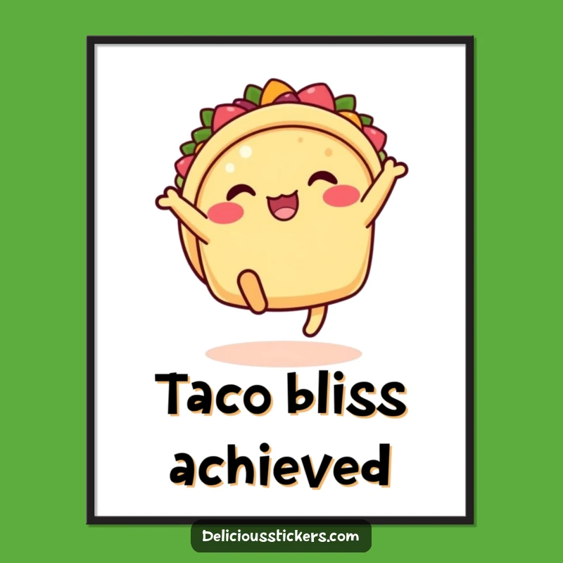 Funny Taco Kick Digital Art: Instant Fiesta for Your Walls