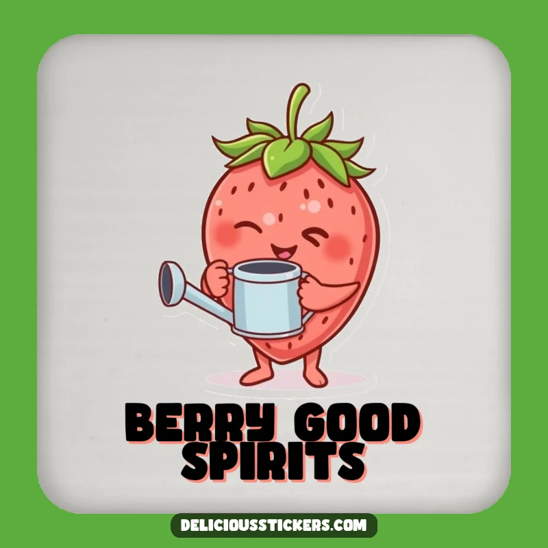 Funny Strawberry Gardener Drink Coaster: Protect Surfaces with This Hilarious Fruit Accessory!