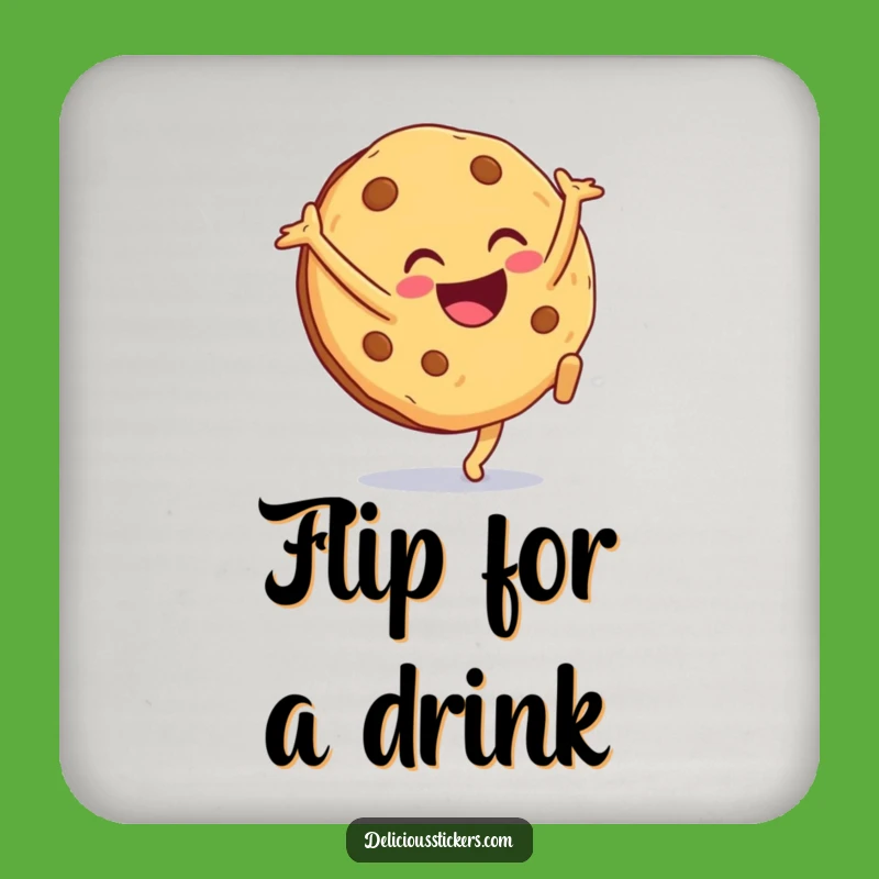 Funny Cookie Cartwheel Drink Coaster: Protect Surfaces with Hilarious Sweet Flair!