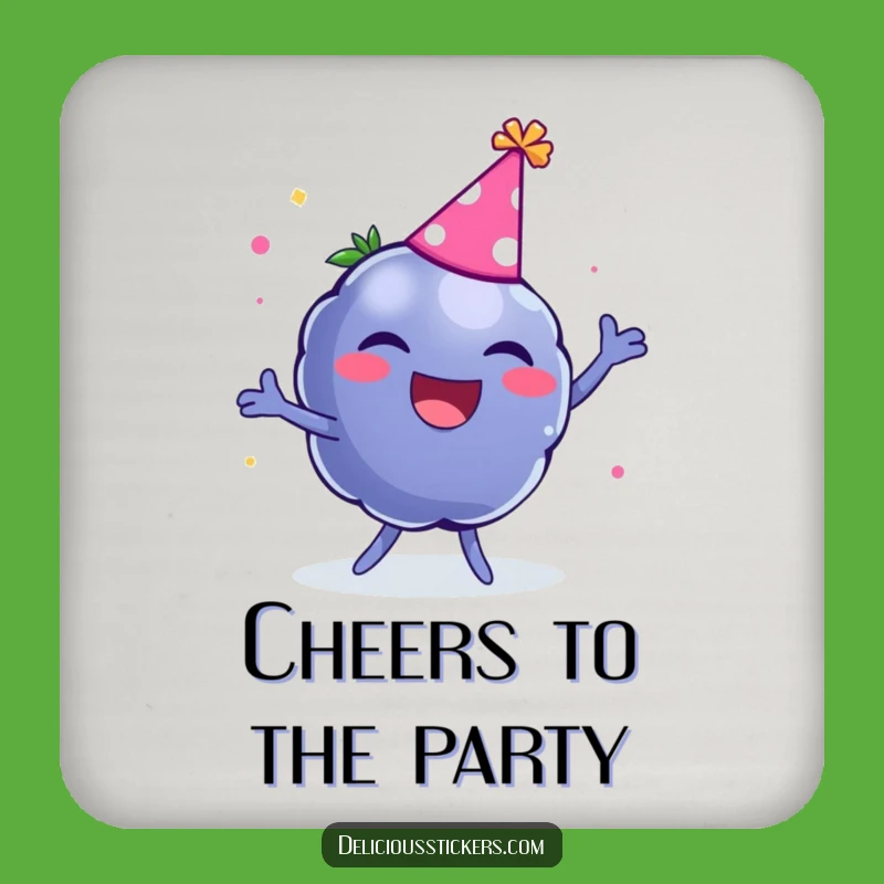 Funny Blueberry Coaster: Protect Surfaces with Festive Fruit Art