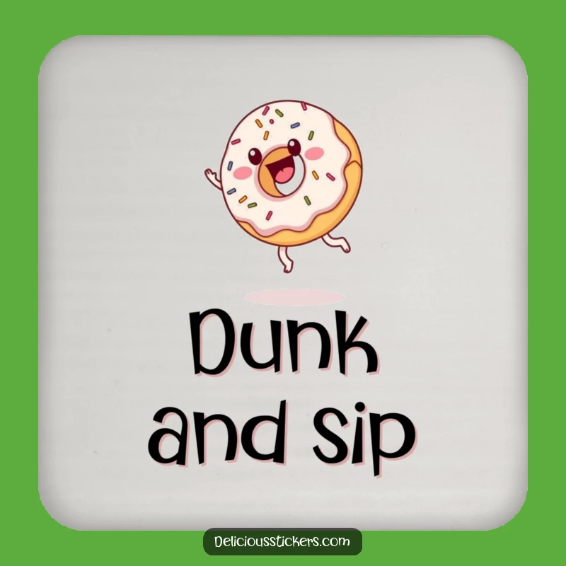 Funny Donut Cartwheel Coaster: Protect Surfaces with Sweet Cartoon Fun