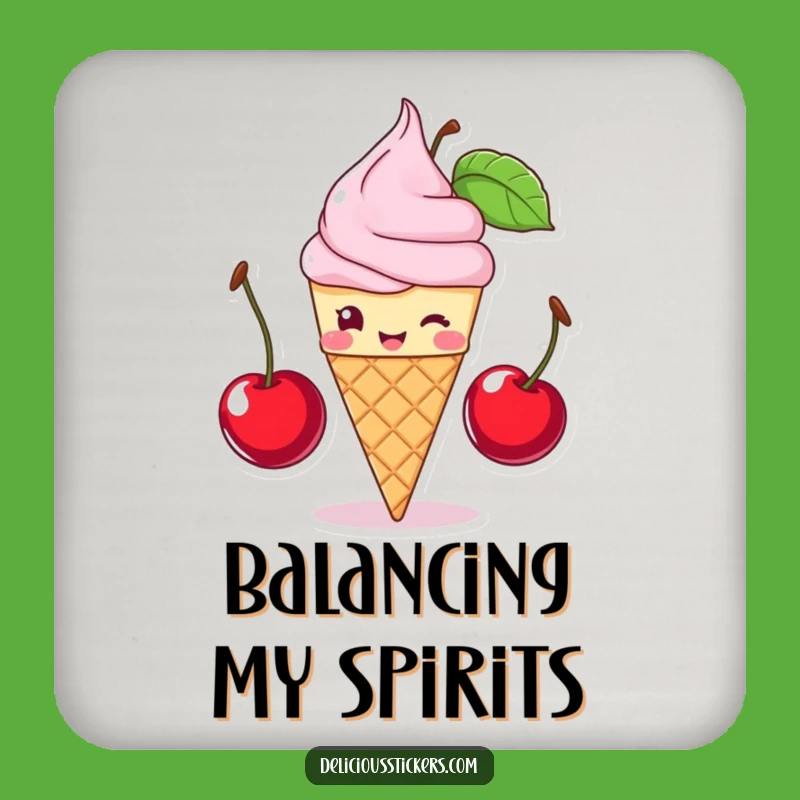 Funny Ice Cream Cone Coaster Set - Protect Surfaces with Sweet Humor