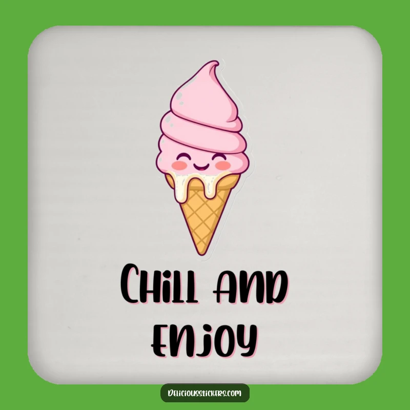 Funny Melting Ice Cream Cone Coasters: Protect Surfaces with Sweet Joy, Excellent Funny Gift