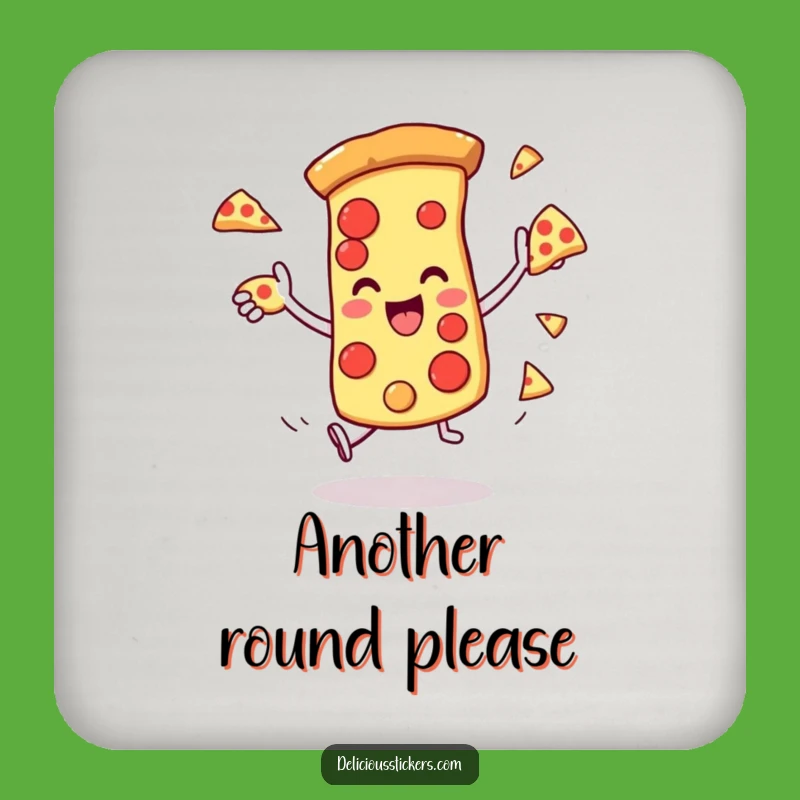 Funny Pizza Juggling Coasters: Protect Tables with Pizza Humor Gift