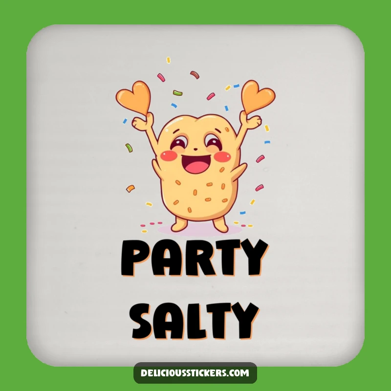 Funny Pretzel Confetti Coasters: Protect Surfaces with Cheesy and Hilarious Style