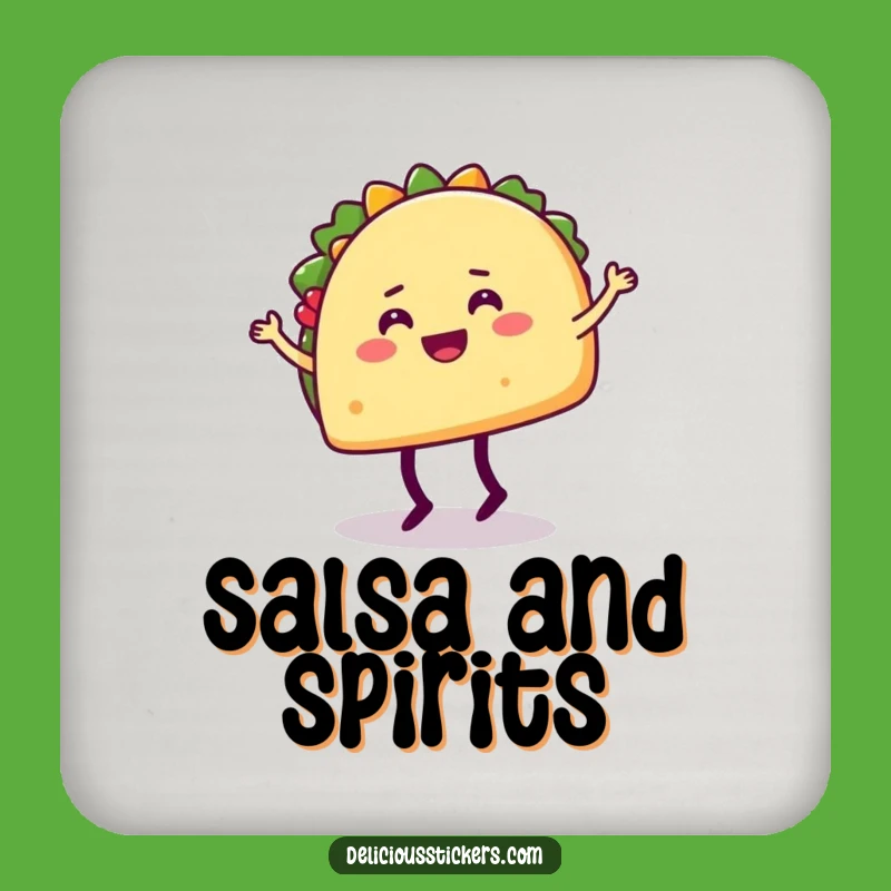 Funny Taco Dance Coaster Set - Joyful Protection for Your Surfaces