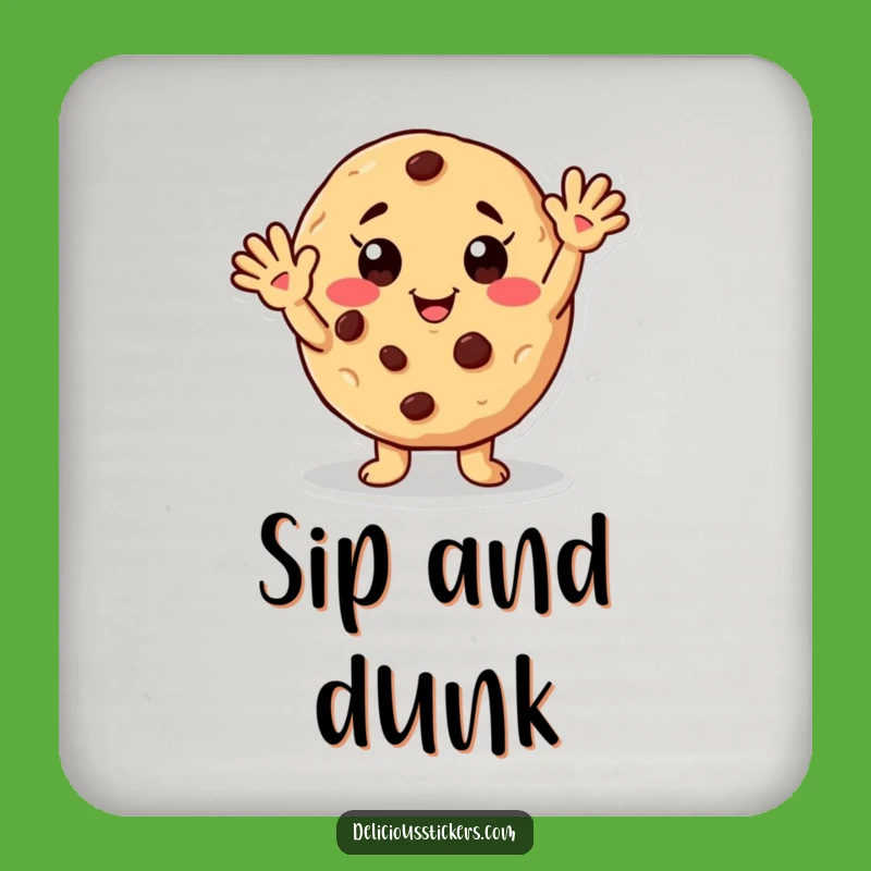 Funny Waving Cookie Coaster: Protect Your Surfaces with Sweet Friendship