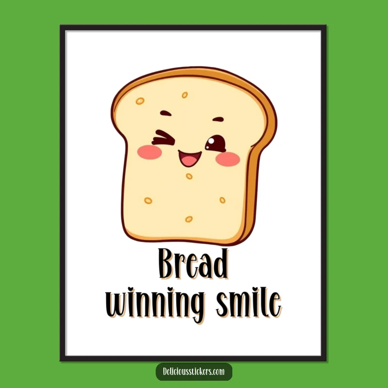 Funny Cheeky Bread Loaf Poster - Hilarious Bakery Wall Art for a Laugh!