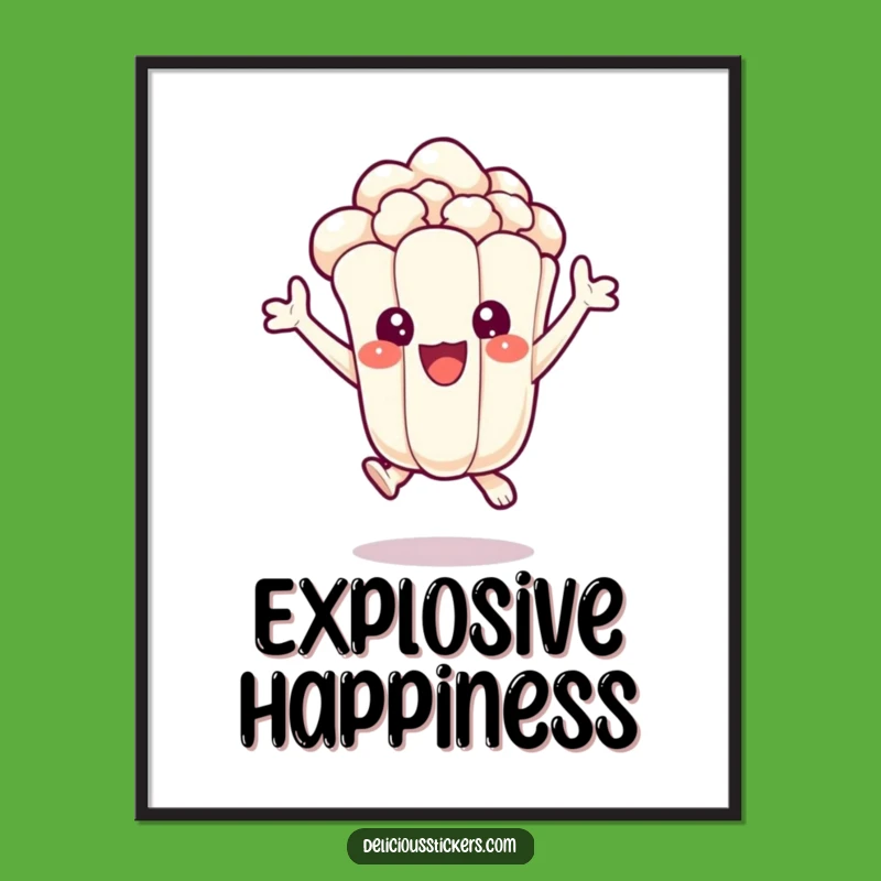 Funny Popcorn Pal Poster: Decorate Your Space with Joyful Movie Moments