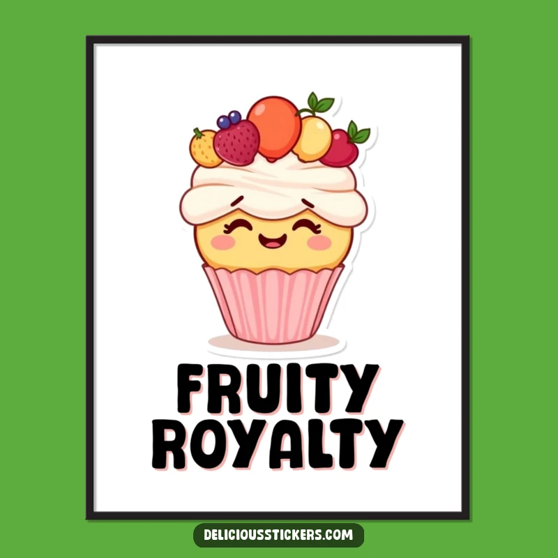 Funny Cupcake Crown Poster: Adorn Your Walls with Sweet, Hilarious Royalty