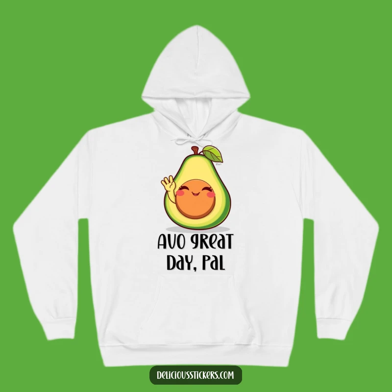 Cozy Funny Avocado Wave Hoodie: Stay Warm and Spread Hilarious Health!