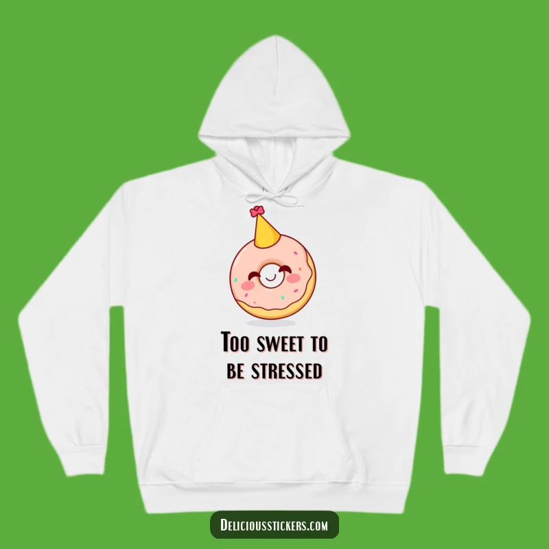 Funny Giggling Doughnut Party Hat Hoodie - Cozy Comfort & Sweet Humor!