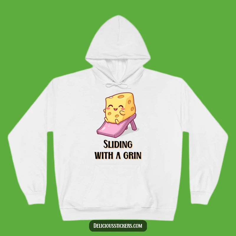 Funny Winking Cheese Hoodie - Cozy & Hilarious Dairy Sweatshirt Gift