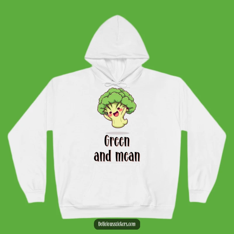 Funny Broccoli Somersault Hoodie: Playful Floret Tumbles, Cozy Gift!