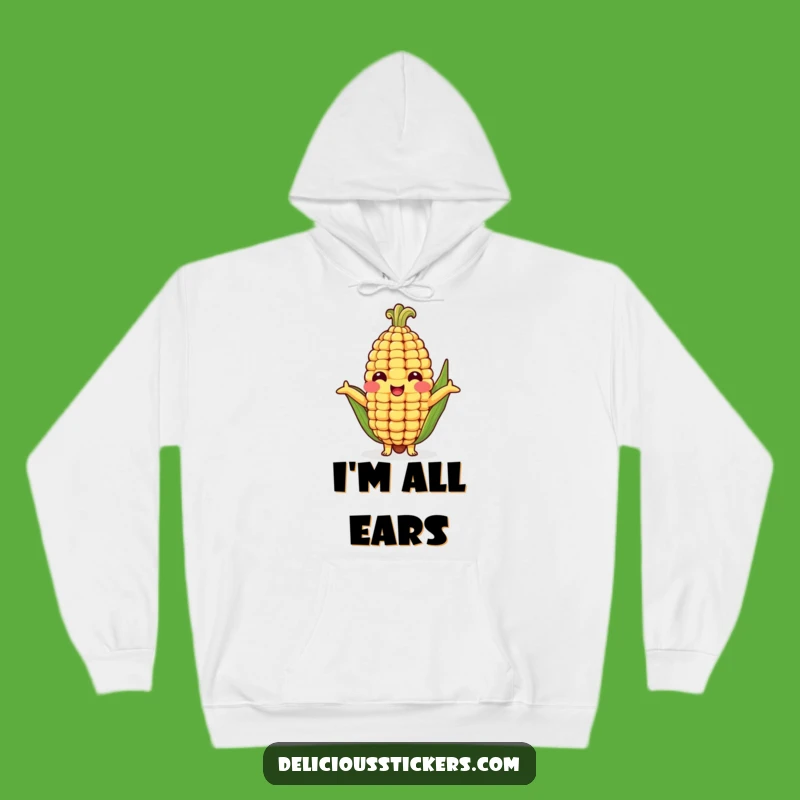 Cozy Funny Corn Cob Hug Hoodie - Cuddle Up With This Cheerful Veggie Character
