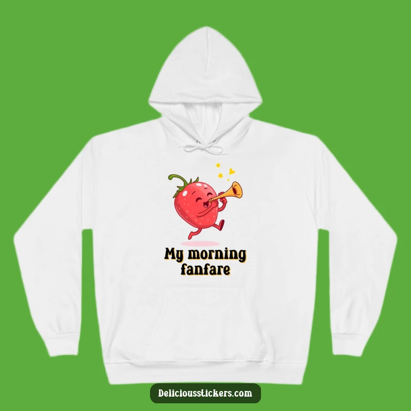 Funny Strawberry Hoodie: Cozy & Cheerful Musical Fruit Wear