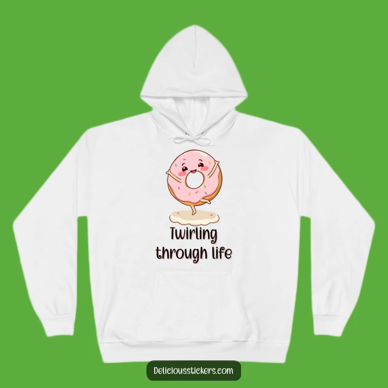 Funny Donut Ballet Hoodie - Cozy and Joyful Gift for Sweet Toes