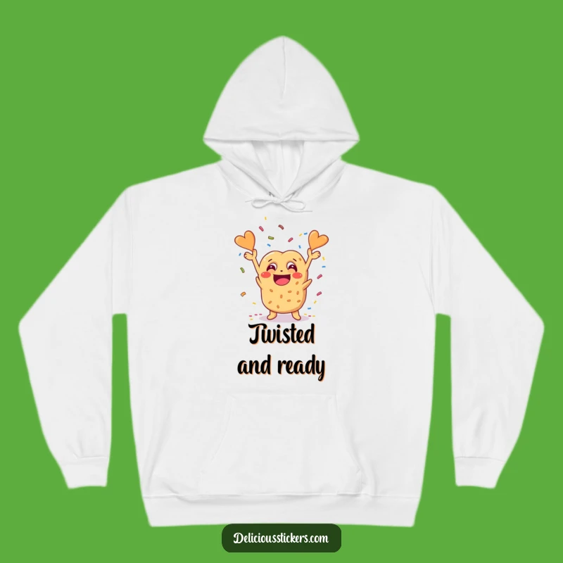 Cozy Funny Pretzel Confetti Hoodie: Warm Comfort and Hilarious Snack Style