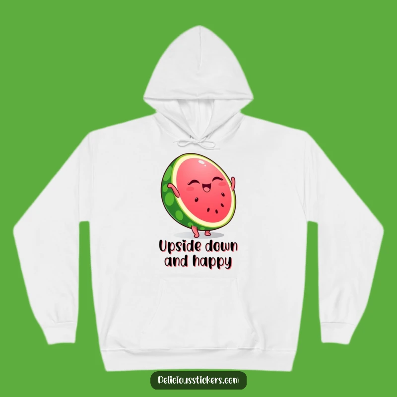 Funny Winking Watermelon Handstand Hoodie - Cozy Summer Laughs!